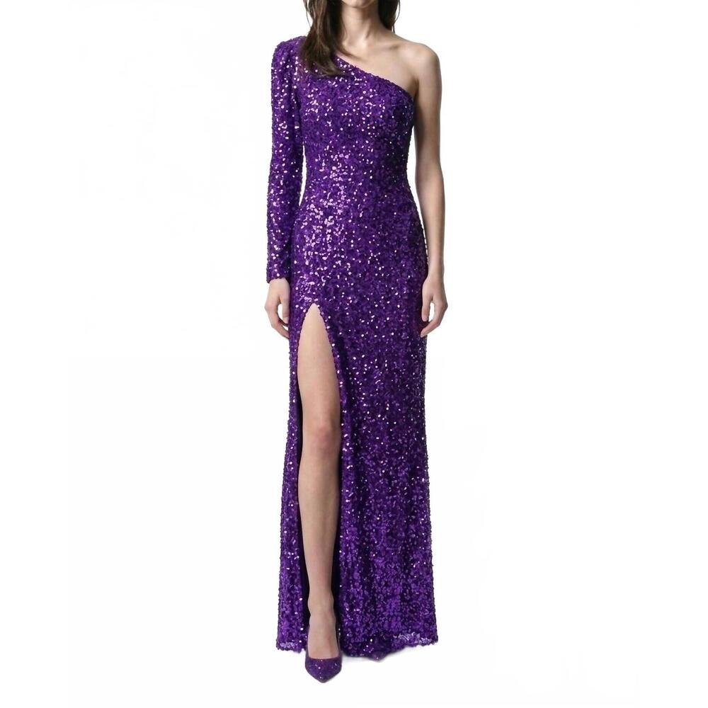 NEW ALETA women's formal dress in violet